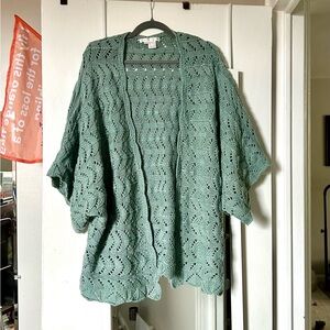 NWOT Gorgeous Karen by Karen Kane Crochet Kimono Sweater-L